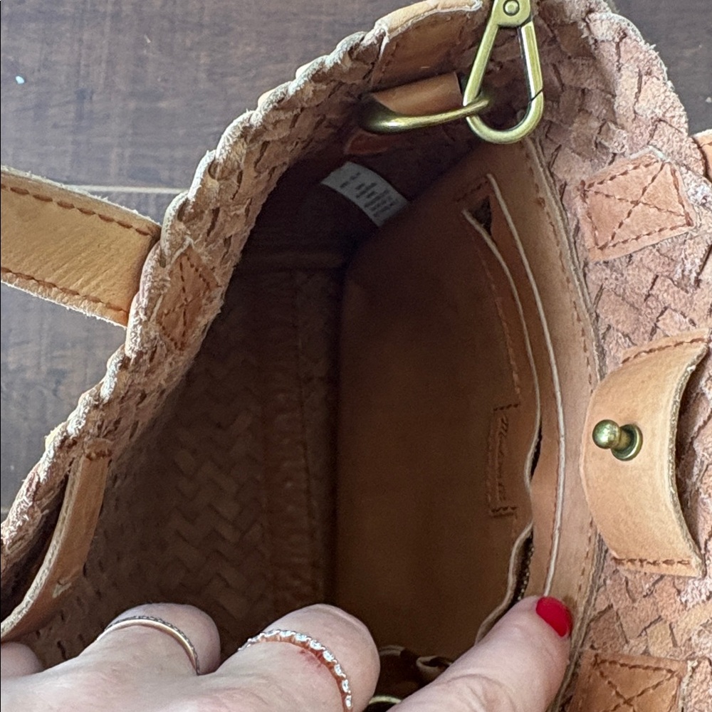 Madewell The Small Transport Crossbody: Woven Leather Edition - Picture 9 of 12